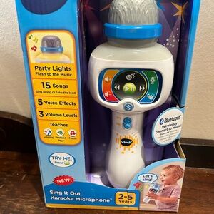 New Vtech Sing It Out  Karaoke Microphone Bluetooth Flashing Lights